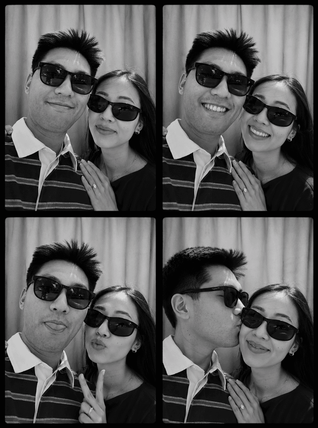 Tiffany and Matthew in a photo booth